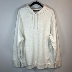 All in Motion Hoodie Sweatshirt Cream Heather Pullover Pocket Fleece  Mens Sz XL